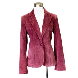 IE wine suede blazer